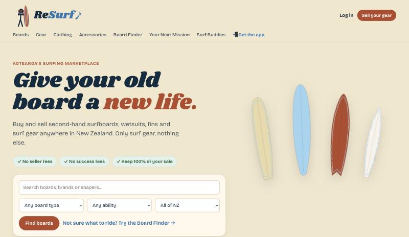 ReSurf website on a computer screen